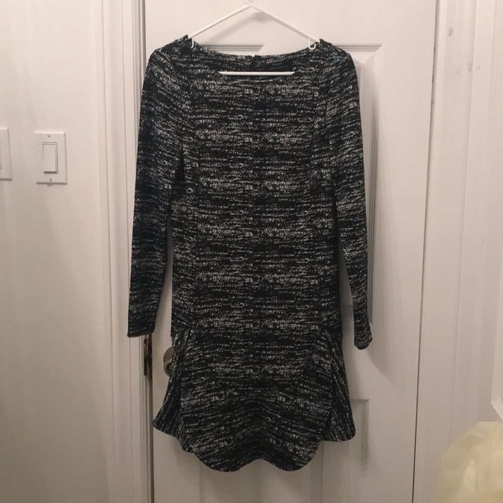BANANA REPUBLIC Size 10 Black and White Dress